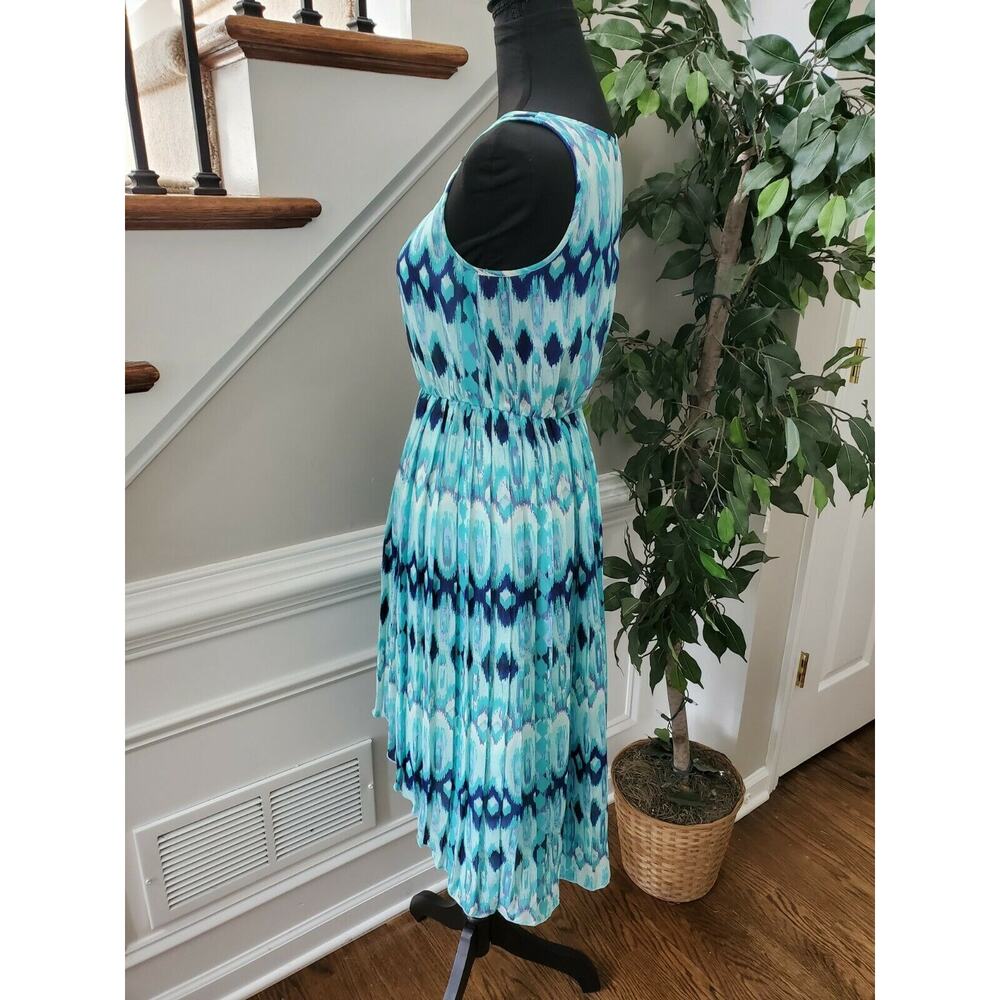 H&M Women's Multicolor 100% Polyester Scoop Neck Sleevelesss Knee Length Dress 6 - Picture 6 of 11